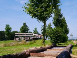 Bauarbeiten Barfußpfad Gut Hühnerhof