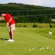 Golfers on the 18-hole course