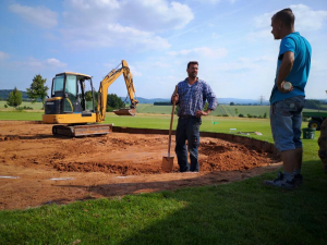 Bunkerbau Spielbahn 17 Golfpark Gut Hühnerhof