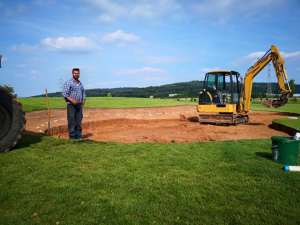 Bunkerbau Spielbahn 17 Golfpark Gut Hühnerhof