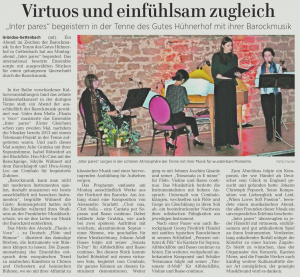 Barockkonzert im Gut Hühnerhof