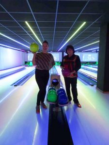Bowling at the team event in Altenhaßlau