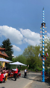 Celebratory maypole setting